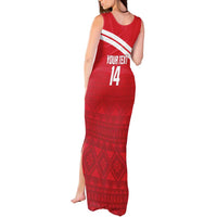 Custom Sardinia Football Tank Maxi Dress Forza Sa Natzionale Sardegna Pattern