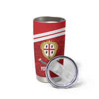 Custom Sardinia Football Tumbler Cup Forza Sa Natzionale Sardegna Pattern