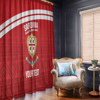 Custom Sardinia Football Window Curtain Forza Sa Natzionale Sardegna Pattern