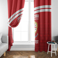 Custom Sardinia Football Window Curtain Forza Sa Natzionale Sardegna Pattern