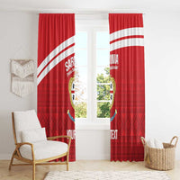 Custom Sardinia Football Window Curtain Forza Sa Natzionale Sardegna Pattern