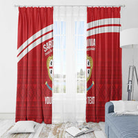 Custom Sardinia Football Window Curtain Forza Sa Natzionale Sardegna Pattern