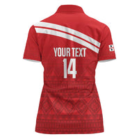 Custom Sardinia Football Women Polo Shirt Forza Sa Natzionale Sardegna Pattern