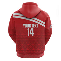 Custom Sardinia Football Zip Hoodie Forza Sa Natzionale Sardegna Pattern