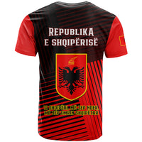 Albania T Shirt Coat Of Arms Dynamic Style - Wonder Print Shop