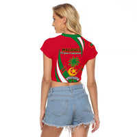 Maldives Independence Day Raglan Cropped T Shirt Happy 58th Anniversary - Wonder Print Shop