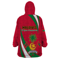 Maldives Independence Day Wearable Blanket Hoodie Happy 58th Anniversary - Wonder Print Shop
