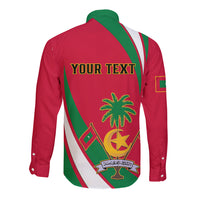 Personalised Maldives Independence Day Long Sleeve Button Shirt Happy 58th Anniversary - Wonder Print Shop