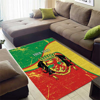 Personalized Congo-Brazzaville Independence Day Area Rug Coat Of Arms Grunge Style - Wonder Print Shop