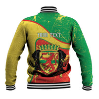 Personalized Congo-Brazzaville Independence Day Baseball Jacket Coat Of Arms Grunge Style - Wonder Print Shop