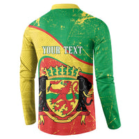 Personalized Congo-Brazzaville Independence Day Button Sweatshirt Coat Of Arms Grunge Style - Wonder Print Shop