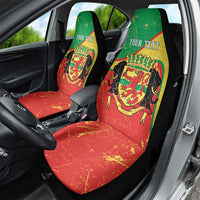 Personalized Congo-Brazzaville Independence Day Car Seat Cover Coat Of Arms Grunge Style - Wonder Print Shop