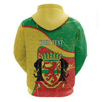 Personalized Congo-Brazzaville Independence Day Hoodie Coat Of Arms Grunge Style - Wonder Print Shop