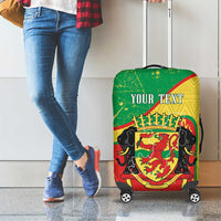 Personalized Congo-Brazzaville Independence Day Luggage Cover Coat Of Arms Grunge Style - Wonder Print Shop