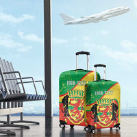 Personalized Congo-Brazzaville Independence Day Luggage Cover Coat Of Arms Grunge Style - Wonder Print Shop