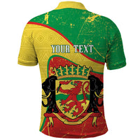 Personalized Congo-Brazzaville Independence Day Polo Shirt Coat Of Arms Grunge Style - Wonder Print Shop