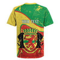 Personalized Congo-Brazzaville Independence Day Rugby Jersey Coat Of Arms Grunge Style - Wonder Print Shop