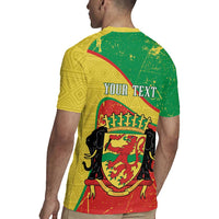 Personalized Congo-Brazzaville Independence Day Rugby Jersey Coat Of Arms Grunge Style - Wonder Print Shop