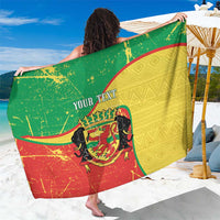 Personalized Congo-Brazzaville Independence Day Sarong Coat Of Arms Grunge Style - Wonder Print Shop