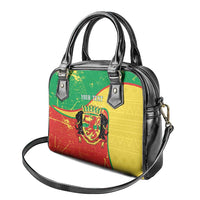 Personalized Congo-Brazzaville Independence Day Shoulder Handbag Coat Of Arms Grunge Style - Wonder Print Shop