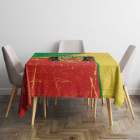 Personalized Congo-Brazzaville Independence Day Tablecloth Coat Of Arms Grunge Style - Wonder Print Shop
