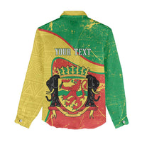 Personalized Congo-Brazzaville Independence Day Women Casual Shirt Coat Of Arms Grunge Style - Wonder Print Shop