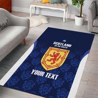 Custom Scotland Cricket Area Rug Go Scots Thistle Pattern - Wonder Print Shop