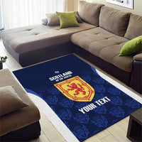 Custom Scotland Cricket Area Rug Go Scots Thistle Pattern - Wonder Print Shop