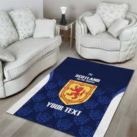 Custom Scotland Cricket Area Rug Go Scots Thistle Pattern - Wonder Print Shop