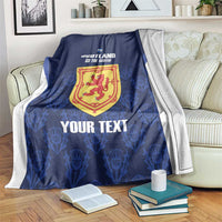 Custom Scotland Cricket Blanket Go Scots Thistle Pattern - Wonder Print Shop
