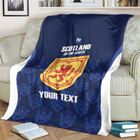 Custom Scotland Cricket Blanket Go Scots Thistle Pattern - Wonder Print Shop