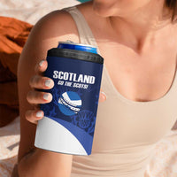 Custom Scotland Cricket 4 in 1 Can Cooler Tumbler Go Scots Thistle Pattern - Wonder Print Shop