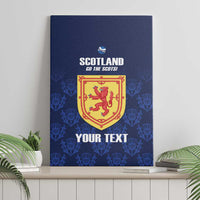 Custom Scotland Cricket Canvas Wall Art Go Scots Thistle Pattern - Wonder Print Shop