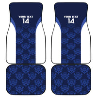 Custom Scotland Cricket Car Mats Go Scots Thistle Pattern - Wonder Print Shop