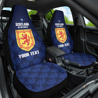 Custom Scotland Cricket Car Seat Cover Go Scots Thistle Pattern - Wonder Print Shop