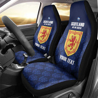 Custom Scotland Cricket Car Seat Cover Go Scots Thistle Pattern - Wonder Print Shop
