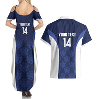 Custom Scotland Cricket Couples Matching Summer Maxi Dress and Hawaiian Shirt Go Scots Thistle Pattern - Wonder Print Shop