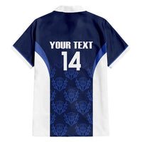 Custom Scotland Cricket Family Matching Short Sleeve Bodycon Dress and Hawaiian Shirt Go Scots Thistle Pattern - Wonder Print Shop