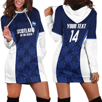 Custom Scotland Cricket Hoodie Dress Go Scots Thistle Pattern - Wonder Print Shop