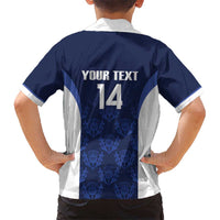 Custom Scotland Cricket Kid Hawaiian Shirt Go Scots Thistle Pattern - Wonder Print Shop