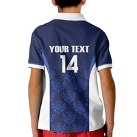Custom Scotland Cricket Kid Polo Shirt Go Scots Thistle Pattern - Wonder Print Shop
