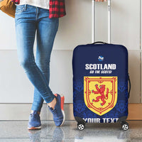 Custom Scotland Cricket Luggage Cover Go Scots Thistle Pattern - Wonder Print Shop