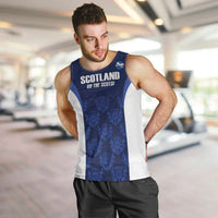 Custom Scotland Cricket Men Tank Top Go Scots Thistle Pattern - Wonder Print Shop