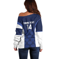Custom Scotland Cricket Off Shoulder Sweater Go Scots Thistle Pattern - Wonder Print Shop