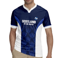 Custom Scotland Cricket Rugby Jersey Go Scots Thistle Pattern - Wonder Print Shop