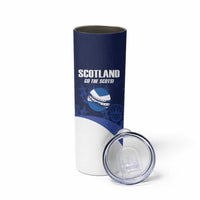 Custom Scotland Cricket Skinny Tumbler Go Scots Thistle Pattern - Wonder Print Shop