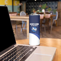 Custom Scotland Cricket Skinny Tumbler Go Scots Thistle Pattern - Wonder Print Shop