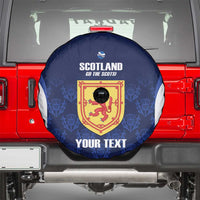 Custom Scotland Cricket Spare Tire Cover Go Scots Thistle Pattern - Wonder Print Shop