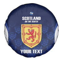 Custom Scotland Cricket Spare Tire Cover Go Scots Thistle Pattern - Wonder Print Shop