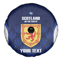Custom Scotland Cricket Spare Tire Cover Go Scots Thistle Pattern - Wonder Print Shop